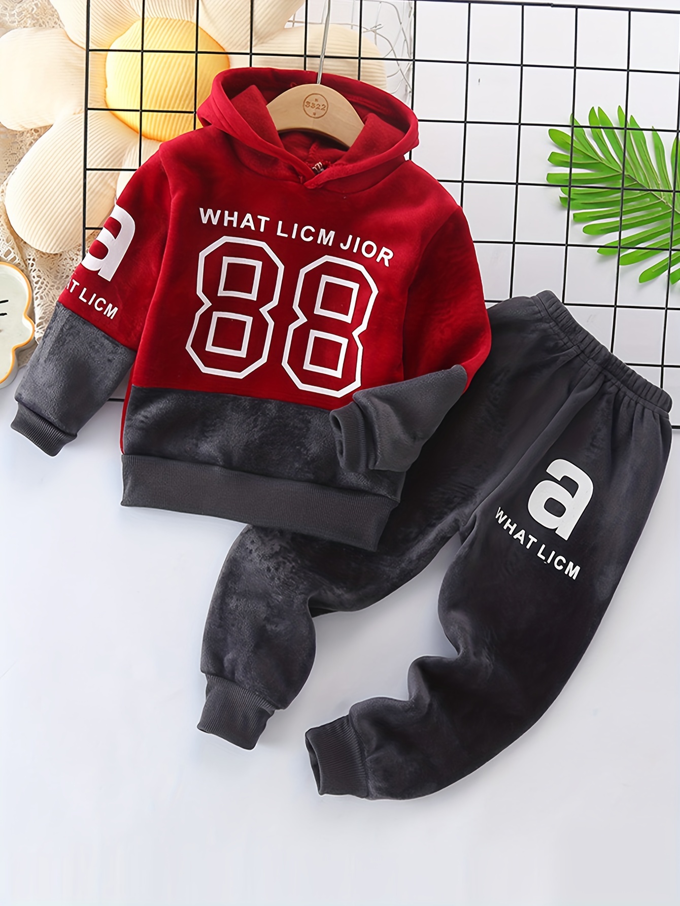 Kids Stylish Sports Outfits, Trendy Letters Print Long Sleeve Hoodie Pants Set, Baby Boy's Autumn And Winter Clothes, Outdoor Cloth