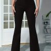 Women's Stretchy Jeans - High-Waisted Slim Fit Flare Pants with Button Closure, Non-See-Through All-Season Black Trousers for Casual & Formal Outfits - Machine Washable Everyday Jeans