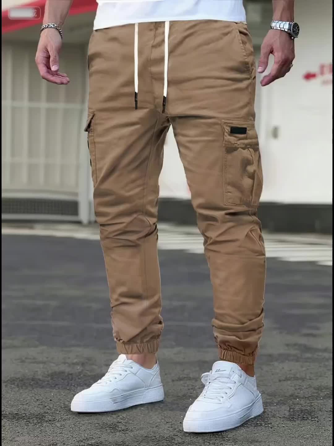 Men's Cargo Pants - Non-Stretch Fabric with Multiple Utility Pockets, Adjustable Drawstring Waist, All-Season Casual Pants for Everyday & Formal Outfits - Ideal Gift for Men (Birthday/Christmas) - Machine Washable, Versatile Outfit Pants, Durable Pants Construction, Classic Fit, Sturdy Material, Outdoor Enthusiasts - Image 12