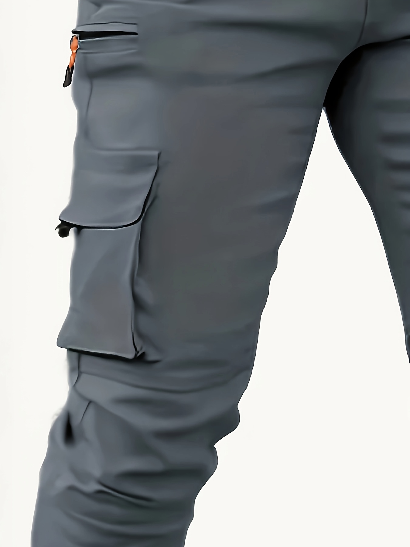 Men's Heavy-Duty Cargo Pants Trousers with Multi-Pocket Design, Tapered Ankle & Cuff, Belt Loops - Olive Green Pants for Outdoor,, Camping, Army-Style (Non-Stretch Durable Casual Wear)