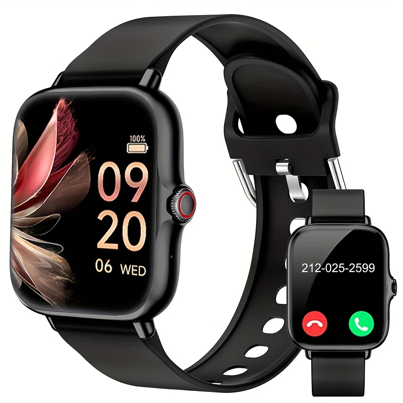 Unisex Smart Watch - Wireless 5.0 | Compatible with Iphone And Android, USB Charging, Fashionable Design, Colorful Display, Durable Silicone Strap, Perfect Gift for Any Occasion, Fitness Tracker, Modern Wearable Device