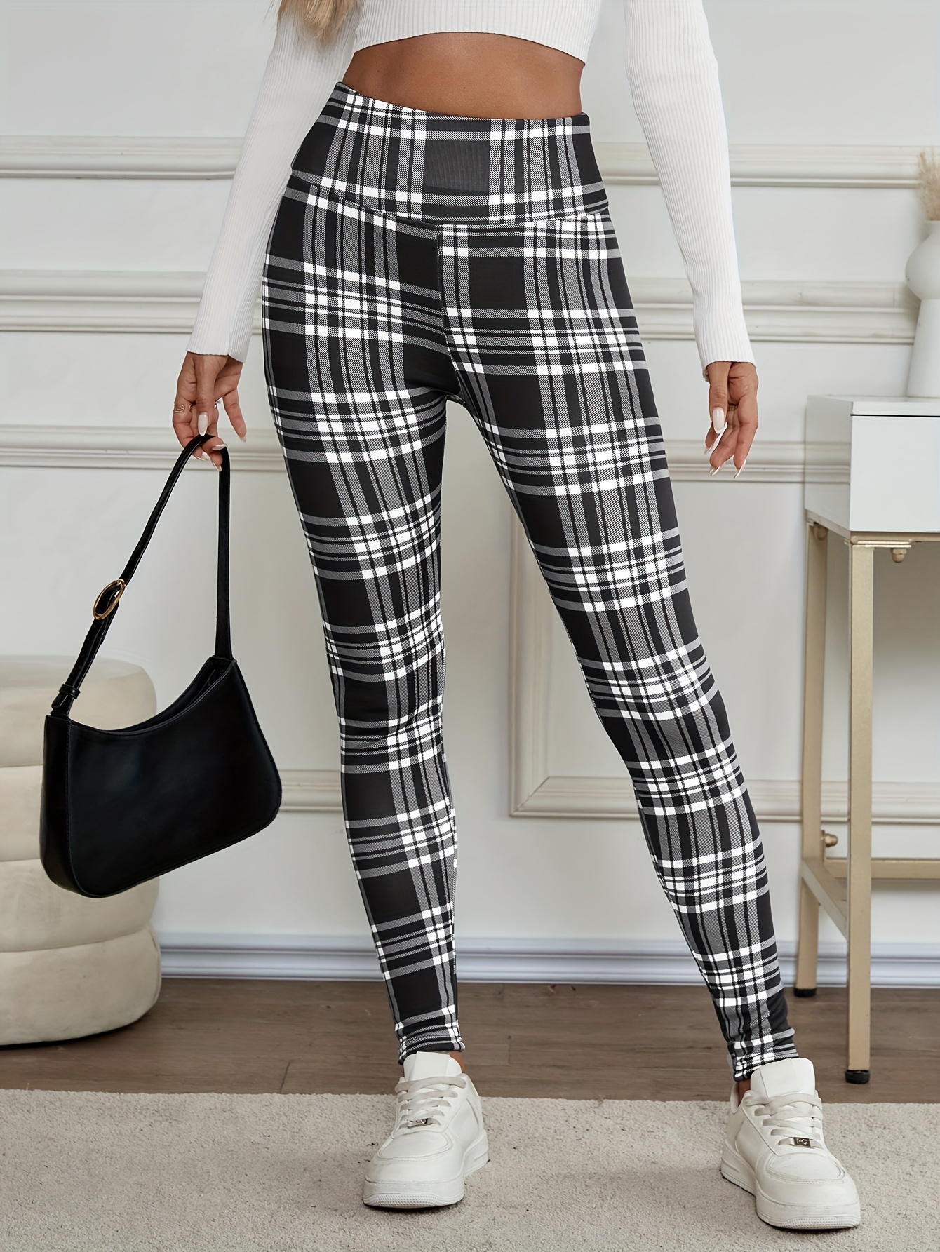 [Fleece-Lined Thermal Leggings] Fleece-Lined Thermal High-Waisted Pants with Pockets - Extra Thick Printed Leggings for Women