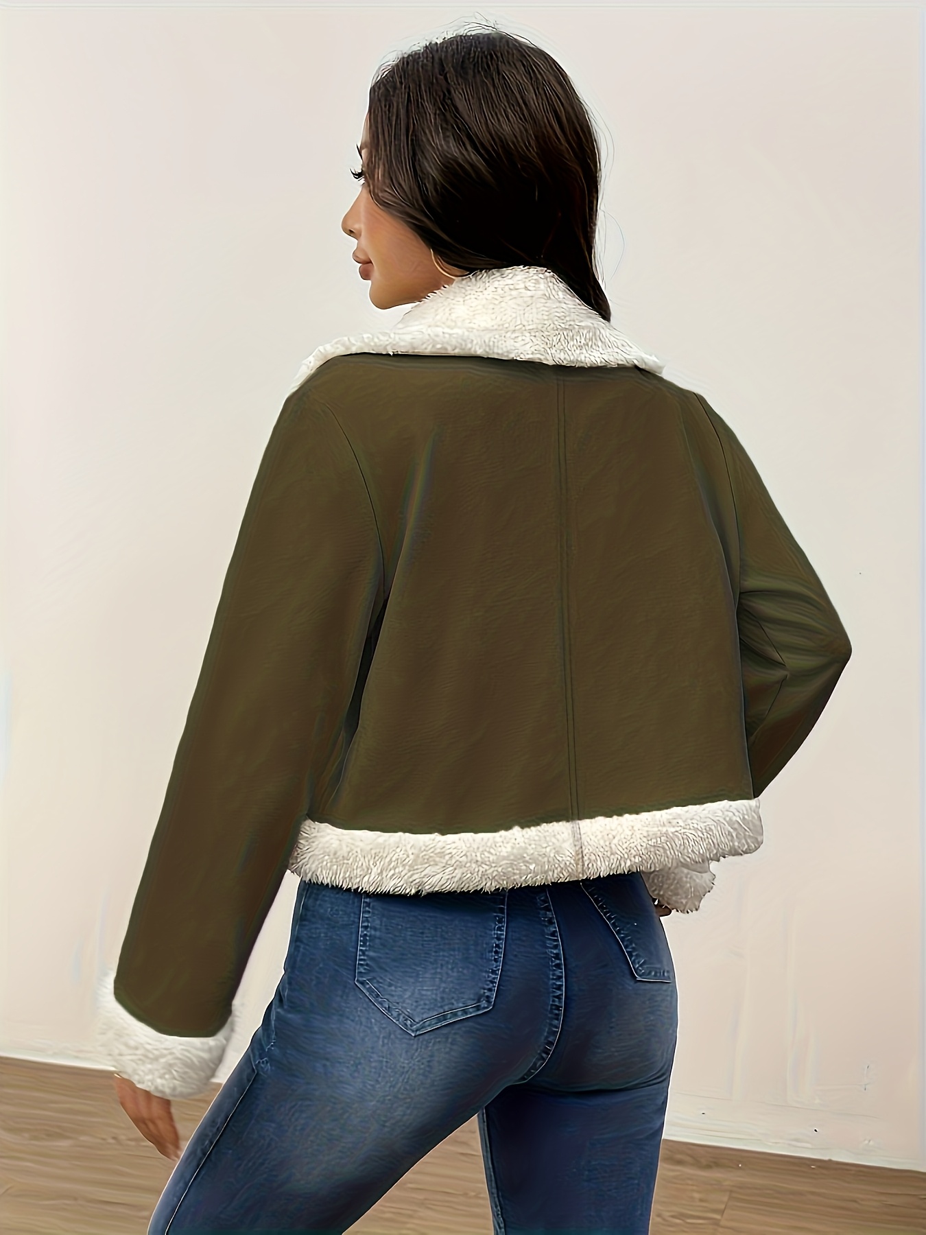 Women'S Elegant Winter Jacket - Thick Warm Coat with Zipper Closure, Formal & Everyday Outerwear, Non-Transparent Cold Weather Blazer for Women, Chic Office to Party Outfit for Fall/Winter, Ladies Winter Coats