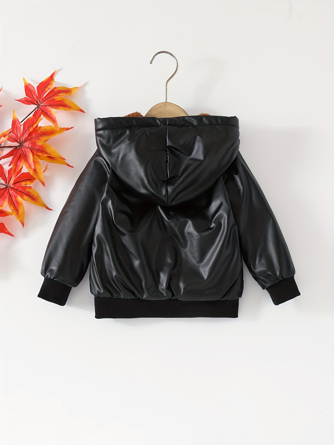 Cozy Toddler Faux Fur Lined Hooded Zip-Up Jacket - Windproof, Soft & Comfortable, Easy-Care, Casual Style for Outdoor Play & Daily Activities, Playful Activity Jacket|Hooded Jacket|Zippered Jacket