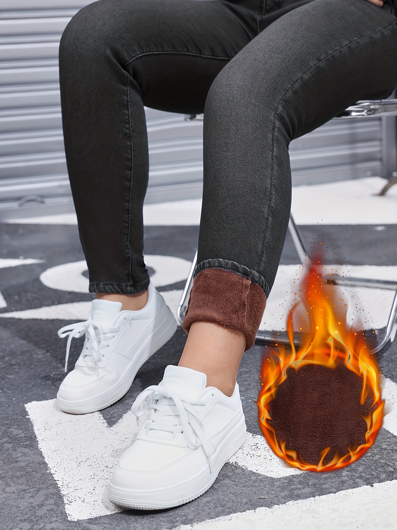 Women's Denim Pants Long Pants High Stretch Skinny Jeans (Color : Dark Wash, Size : Medium)