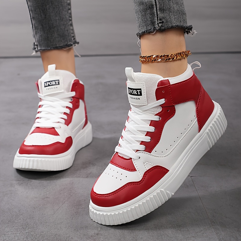 Women'S & Golden Accent Sneakers - EVA Upper & Cushioned EVA Sole, Lace-Up Mid-Top Sneakers with Arch Support, All-Season for Gym, Hiking, Hiking Footwear, Geometric Pattern, Gym Footwear, Stylish Footwear, Comfortable Fit, Women