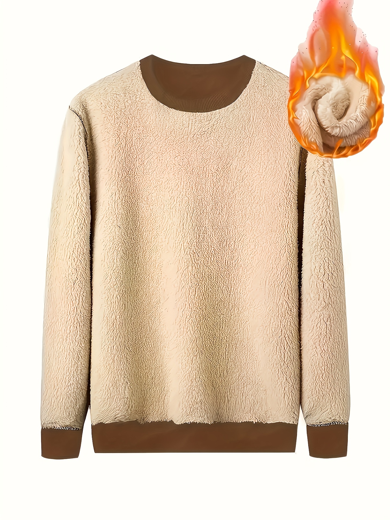 Men's Winter Fleece-Like Sweater Vest Jacket - Thickened Round Neck Long Sleeve Inner Layer, Machine Washable Animal Print ( Stripe) & Solid Colors for Cold Weather, Casual & Activities - No Belt Required, Winter Clothes For Men, Thermal Wear For Men, Mens Winter Clothes, Mens Clothes, Men Winter Clothes, Winter Shirts For Men, Warm Clothes For Men, Winter Sweatshirt Men, Thermal Tops For Men, Mens Thermal Tops, Winter Sweater For Men, Sweater For Men Winter,