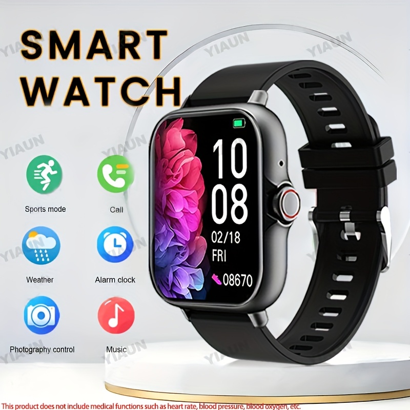 1.83-inch HD Full Touchscreen Sports Style Smart Watch, with Activity Tracking Data Alarm Calculator Remote Camera Long Sitting Reminder Multifunctional Perfect Holiday Gift, Smart Wearable, Fitness Tracker, Modern Wearable, Sporty Design, Highquality Display, Premium Materials, Touchscreen Watch, Digital Watch, Tech Lovers, Healthconscious Users
