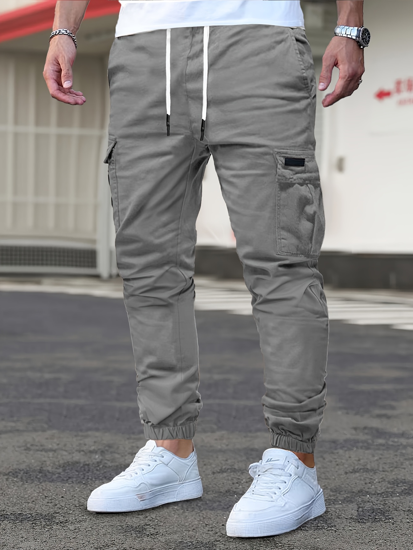 Men's Cargo Pants - Non-Stretch Fabric with Multiple Utility Pockets, Adjustable Drawstring Waist, All-Season Casual Pants for Everyday & Formal Outfits - Ideal Gift for Men (Birthday/Christmas) - Machine Washable, Versatile Outfit Pants, Durable Pants Construction, Classic Fit, Sturdy Material, Outdoor Enthusiasts