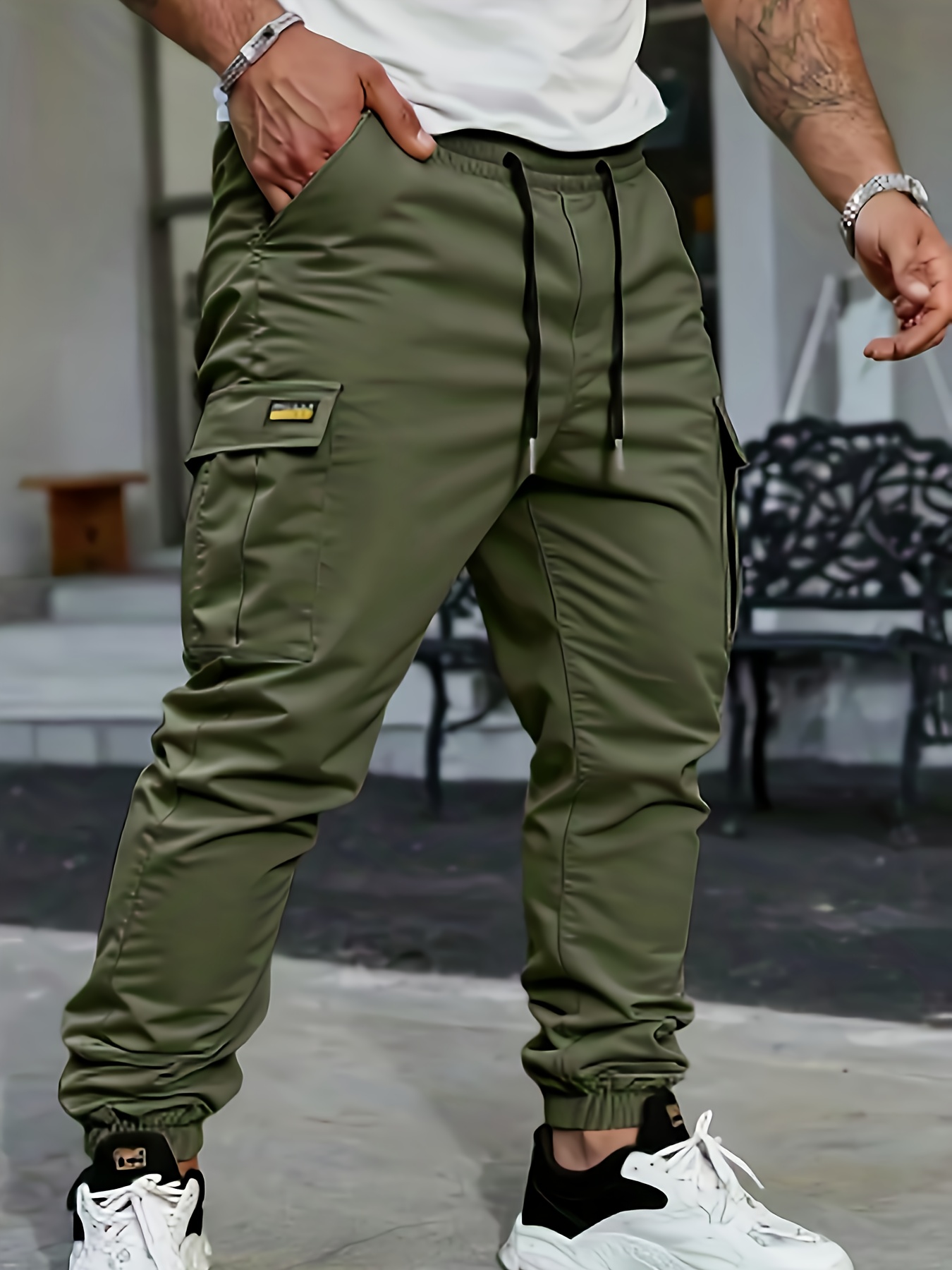 Men's Heavy-Duty Pants - Tapered Trousers with Cuffed Ankle, Straight-Leg Fit (No Stretch) for Casual & Professional Wear, Winter Warmth - Outdoor/Office/ Pants (Solid Color, Regular Length) - Durable Trousers for Men