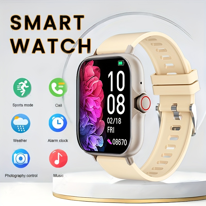 1.83-inch HD Full Touchscreen Sports Style Smart Watch, with Activity Tracking Data Alarm Calculator Remote Camera Long Sitting Reminder Multifunctional Perfect Holiday Gift, Smart Wearable, Fitness Tracker, Modern Wearable, Sporty Design, Highquality Display, Premium Materials, Touchscreen Watch, Digital Watch, Tech Lovers, Healthconscious Users