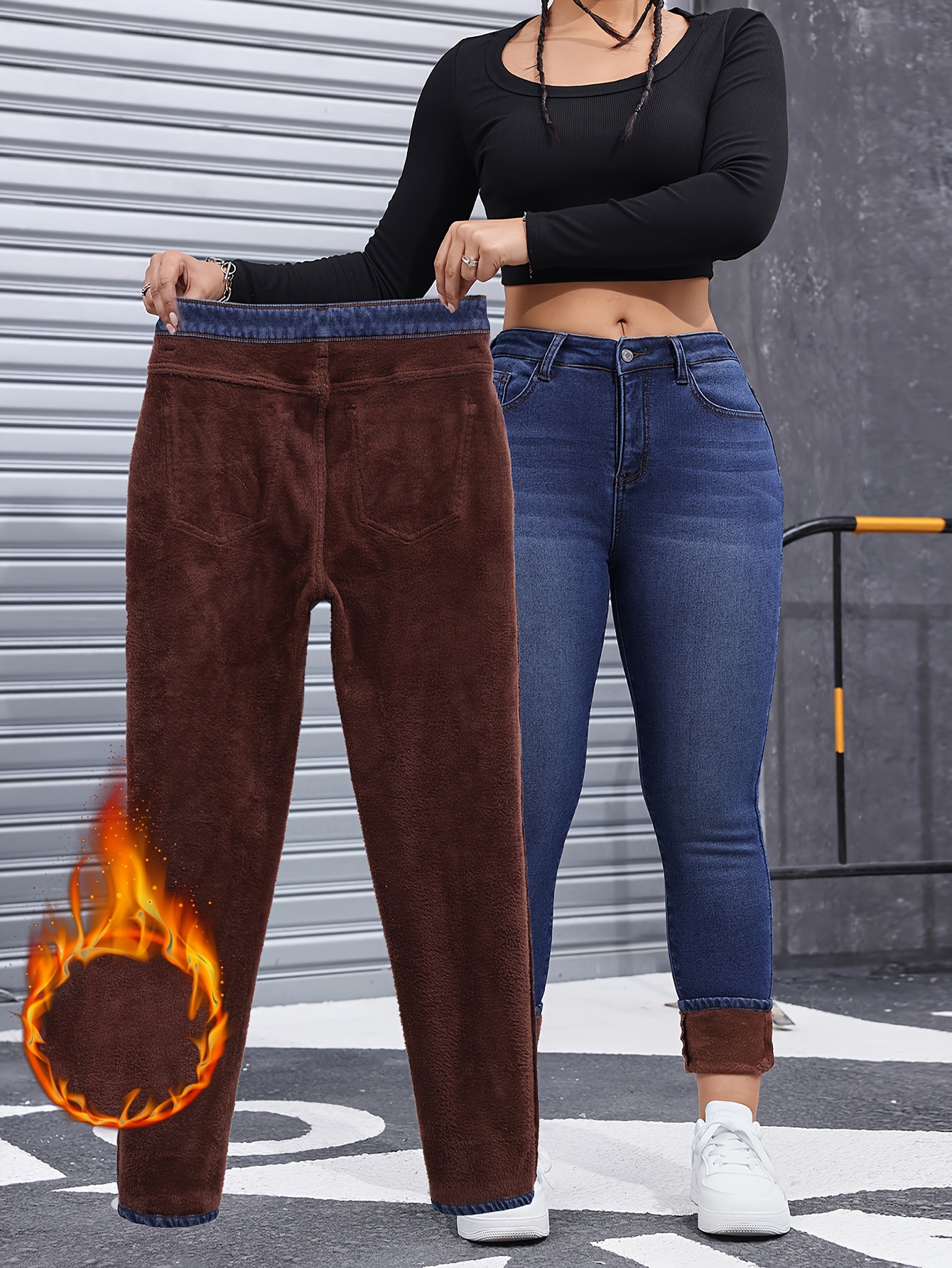 Women's Denim Pants Long Pants High Stretch Skinny Jeans (Color : Dark Wash, Size : Medium)