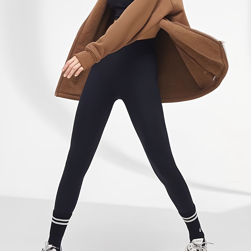 Women's Fleece Leggings, 240g Thickened Warm Nine-Ten Pants, Versatile High Elasticity Ankle Pants for Autumn and Winter - Image 9