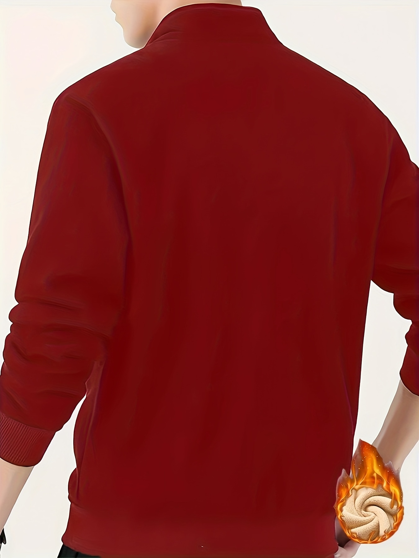 Men'S Cozy Fleece-Lined Winter Sweatshirt with Eagle Print - Warm Stand Collar, 1/4 Zip, Casual Long Sleeve for Fall & Winter, Brown with White Logo, Cozy Clothing | Casual Style | Durable Fabric, Thick