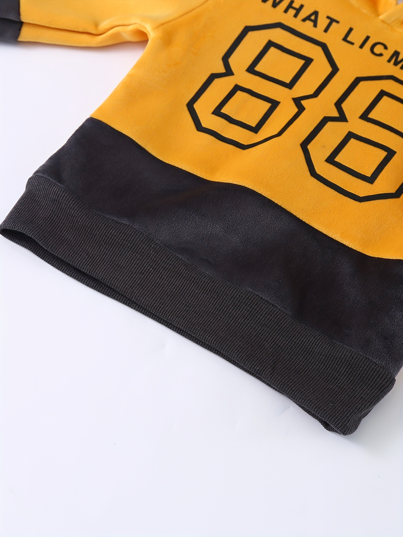 Kids Stylish Sports Outfits, Trendy Letters Print Long Sleeve Hoodie Pants Set, Baby Boy's Autumn And Winter Clothes, Outdoor Cloth