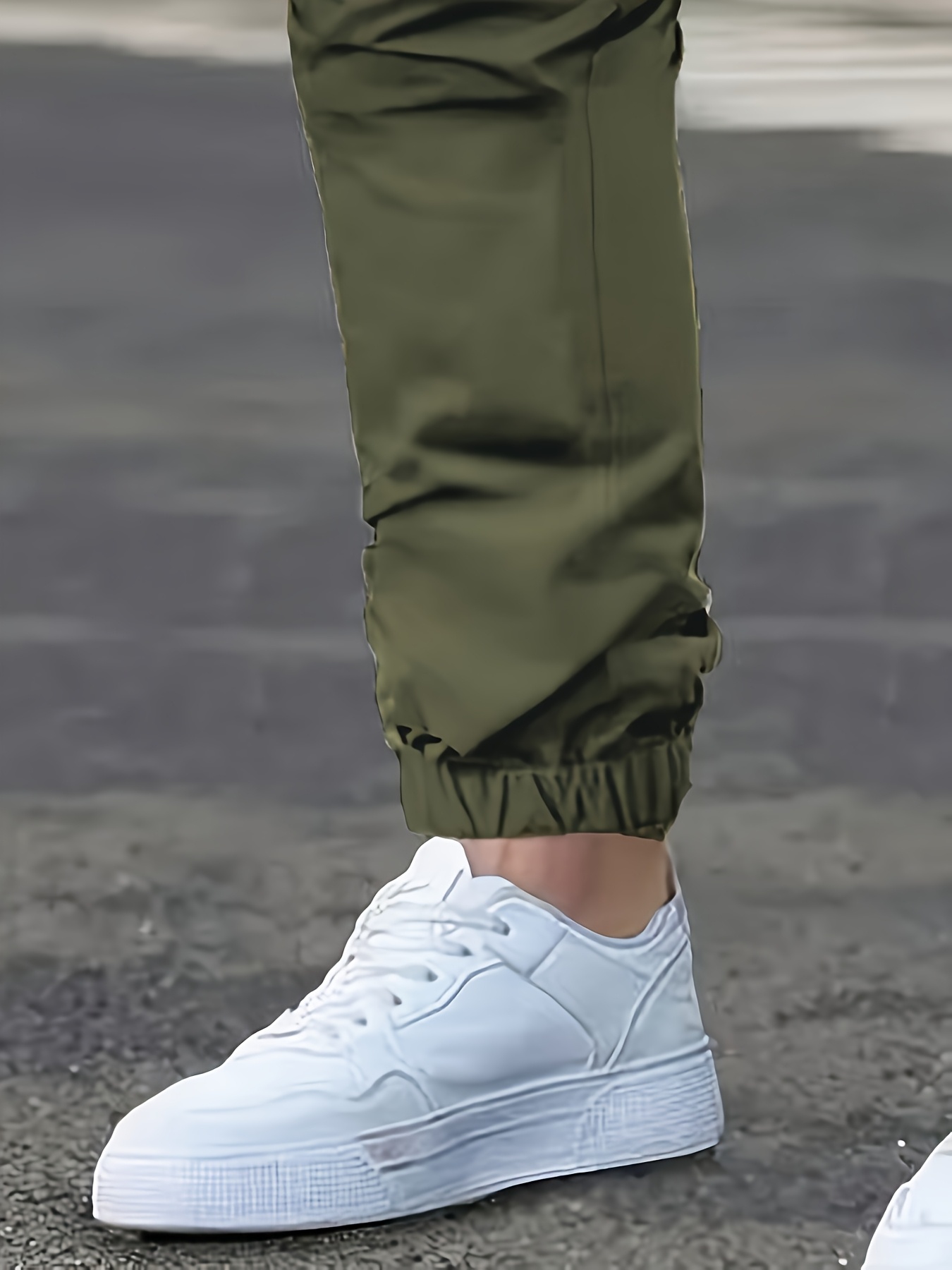 Men's Heavy-Duty Cargo Pants Trousers with Multi-Pocket Design, Tapered Ankle & Cuff, Belt Loops - Olive Green Pants for Outdoor,, Camping, Army-Style (Non-Stretch Durable Casual Wear)