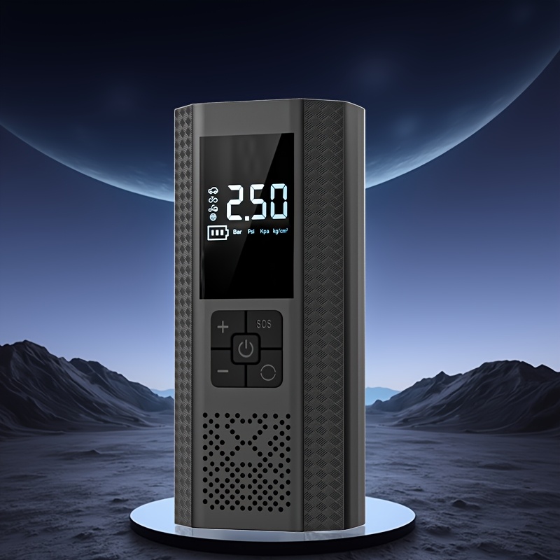 Portable Air Compressor Tire Pump, 150PSI Car Tire Air Pump with Tire Pressure Gauge, LED, 3x Faster One-Click Smart Wireless Tire Inflator for Cars, Motorcycles, Bicycles, Balls, etc - Image 4