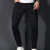 Men's Black Slim-Fit High-Quality Outdoor Fashion Jeans