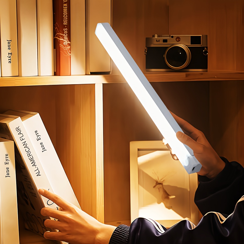 3pcs Smart LED Motion Sensor Lights, Rechargeable LED Lighting for Wine Cabinet, Wardrobe, Bedroom RV and Staircase Lighting, Charging, Atmospheric Effect, Stylish Design