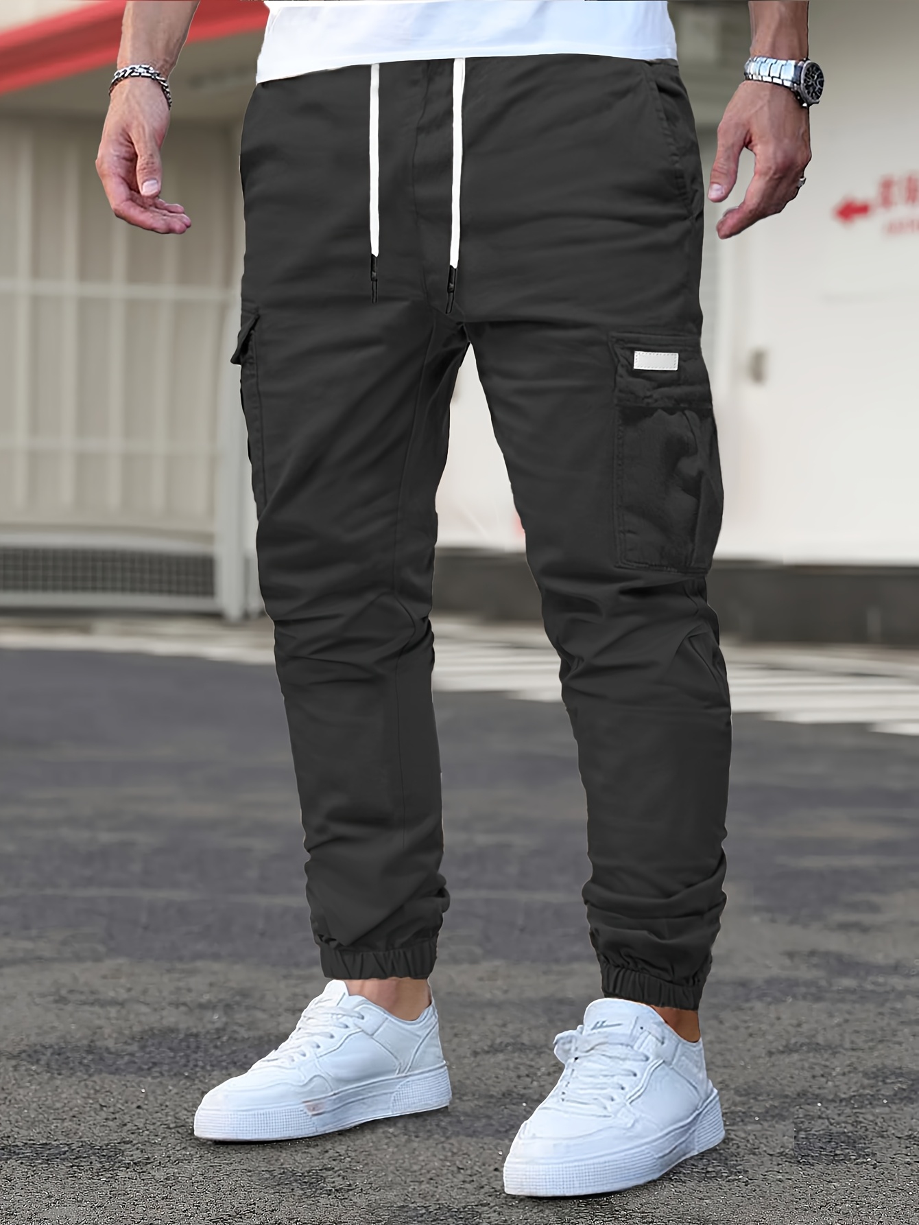 Men's Cargo Pants - Non-Stretch Fabric with Multiple Utility Pockets, Adjustable Drawstring Waist, All-Season Casual Pants for Everyday & Formal Outfits - Ideal Gift for Men (Birthday/Christmas) - Machine Washable, Versatile Outfit Pants, Durable Pants Construction, Classic Fit, Sturdy Material, Outdoor Enthusiasts