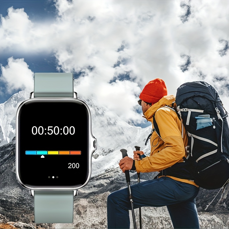 Unisex Smart Watch - Wireless 5.0 | Compatible with Iphone And Android, USB Charging, Fashionable Design, Colorful Display, Durable Silicone Strap, Perfect Gift for Any Occasion, Fitness Tracker, Modern Wearable Device