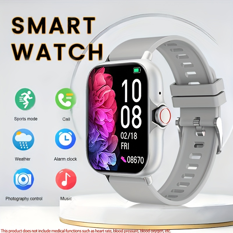 1.83-inch HD Full Touchscreen Sports Style Smart Watch, with Activity Tracking Data Alarm Calculator Remote Camera Long Sitting Reminder Multifunctional Perfect Holiday Gift, Smart Wearable, Fitness Tracker, Modern Wearable, Sporty Design, Highquality Display, Premium Materials, Touchscreen Watch, Digital Watch, Tech Lovers, Healthconscious Users