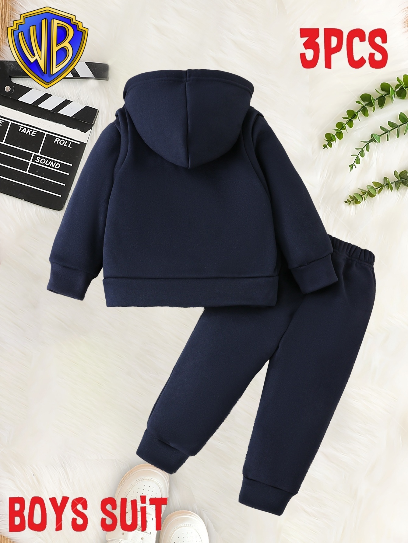 [Officially Licensed] Warner Bros Batman 3pcs Outfit Set - Hooded Vest + Long Sleeve Shirt + Pants | Winter Upgrade for Boys 0-12 Years | Superhero | School, Party & Casual Attire | Durable Kids Clothing | Perfect Christmas/ Birthday Gift, Perfect for Outdoor