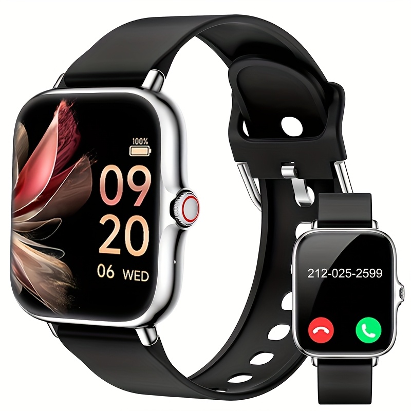 Unisex Smart Watch - Wireless 5.0 | Compatible with Iphone And Android, USB Charging, Fashionable Design, Colorful Display, Durable Silicone Strap, Perfect Gift for Any Occasion, Fitness Tracker, Modern Wearable Device