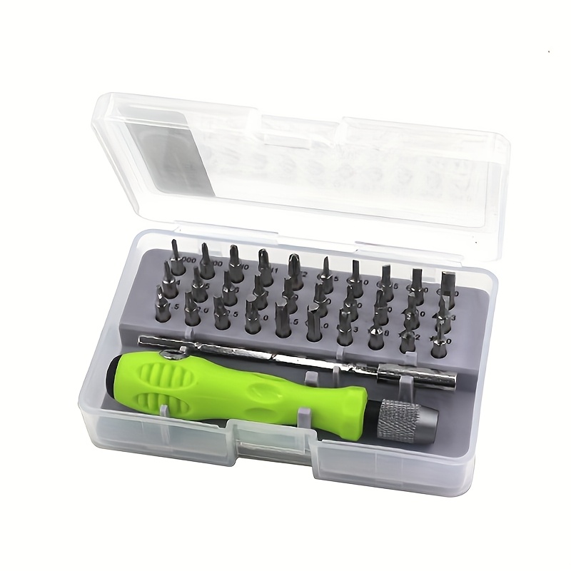 32pcs Precision Screwdriver Set, Convenient to Carry - Mini Magnetic Cross Flat Head Screwdriver for Repairing Cars, Furniture, Smartphones, Cameras, and Small Tools