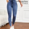 Women's High-Waisted Stretch Skinny Jeans - Tummy Control Compression Leggings Pants with Belt Loops, All-Season Slim-Fit Jeans for & Body Shaping, Machine Washable (Casual & Formal Wear)