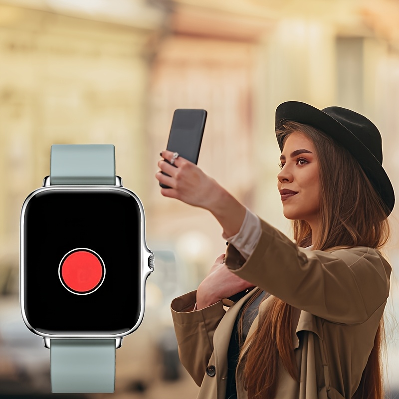 Unisex Smart Watch - Wireless 5.0 | Compatible with Iphone And Android, USB Charging, Fashionable Design, Colorful Display, Durable Silicone Strap, Perfect Gift for Any Occasion, Fitness Tracker, Modern Wearable Device