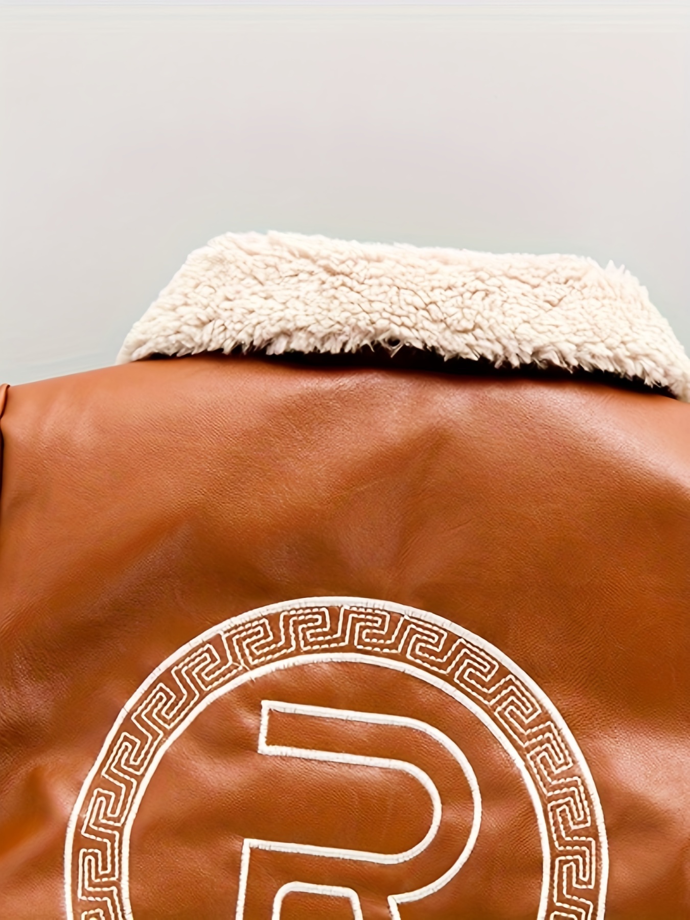 ' PU Fleece Jacket Winter Warm Zip-Up Coat with Collar & Embellished Letter '' Emblem - Hand Washable Cold-Weather Outerwear for, Playdates (Regular Fit, Zipper Closure) | for