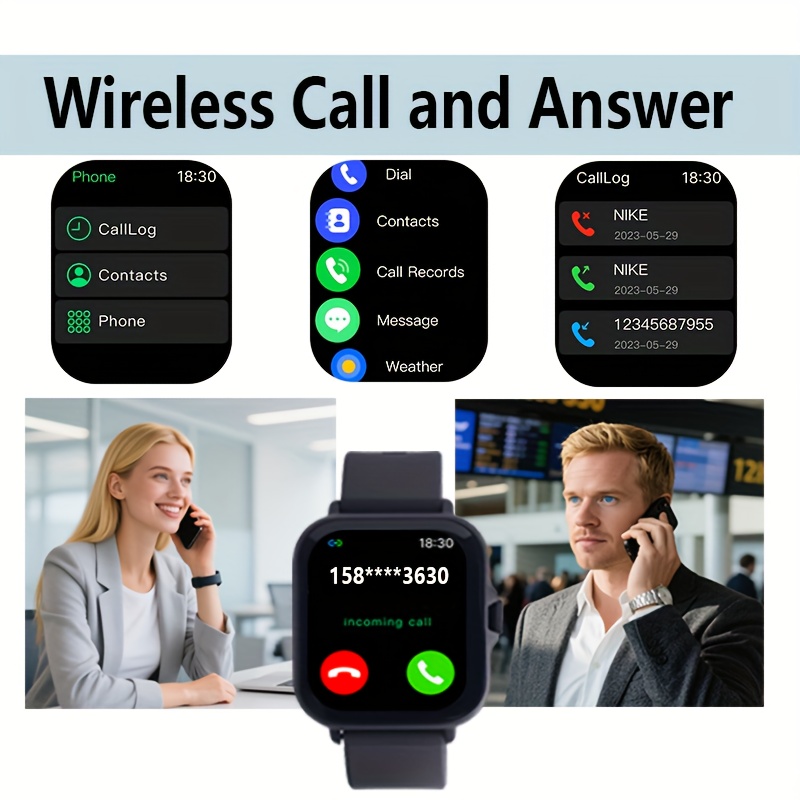 1.83-inch HD Full Touchscreen Sports Style Smart Watch, with Activity Tracking Data Alarm Calculator Remote Camera Long Sitting Reminder Multifunctional Perfect Holiday Gift, Smart Wearable, Fitness Tracker, Modern Wearable, Sporty Design, Highquality Display, Premium Materials, Touchscreen Watch, Digital Watch, Tech Lovers, Healthconscious Users