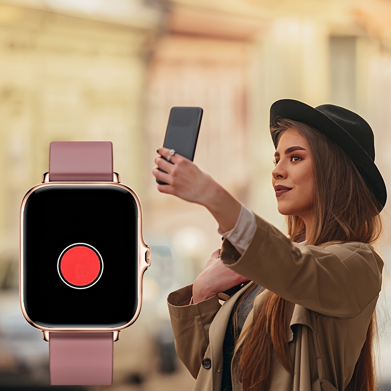 Unisex Smart Watch - Wireless 5.0 | Compatible with Iphone And Android, USB Charging, Fashionable Design, Colorful Display, Durable Silicone Strap, Perfect Gift for Any Occasion, Fitness Tracker, Modern Wearable Device