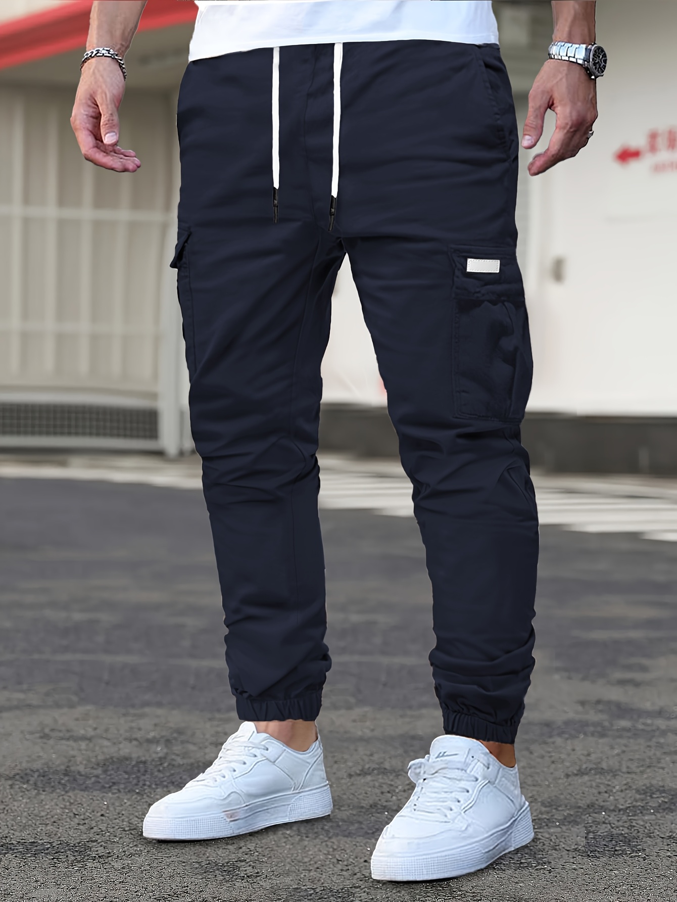 Men's Cargo Pants - Non-Stretch Fabric with Multiple Utility Pockets, Adjustable Drawstring Waist, All-Season Casual Pants for Everyday & Formal Outfits - Ideal Gift for Men (Birthday/Christmas) - Machine Washable, Versatile Outfit Pants, Durable Pants Construction, Classic Fit, Sturdy Material, Outdoor Enthusiasts - Image 4