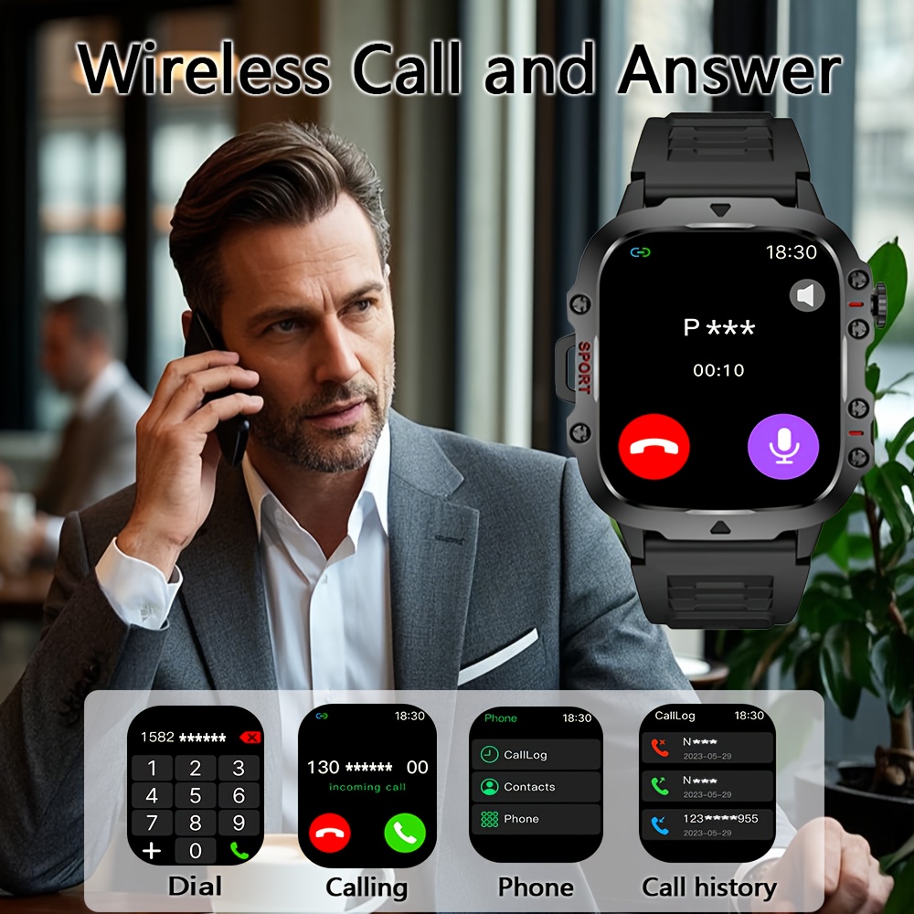 25Th Anniversary New Full Touch Men'S/Women'S Watch, Smart Watch with Multi-Sport Mode/Drink Reminder/Call Reminder/Remote Photo Taking/Music Control And More, Suitable for Both Men And Women, Gift Choice, Smart Watch for Men