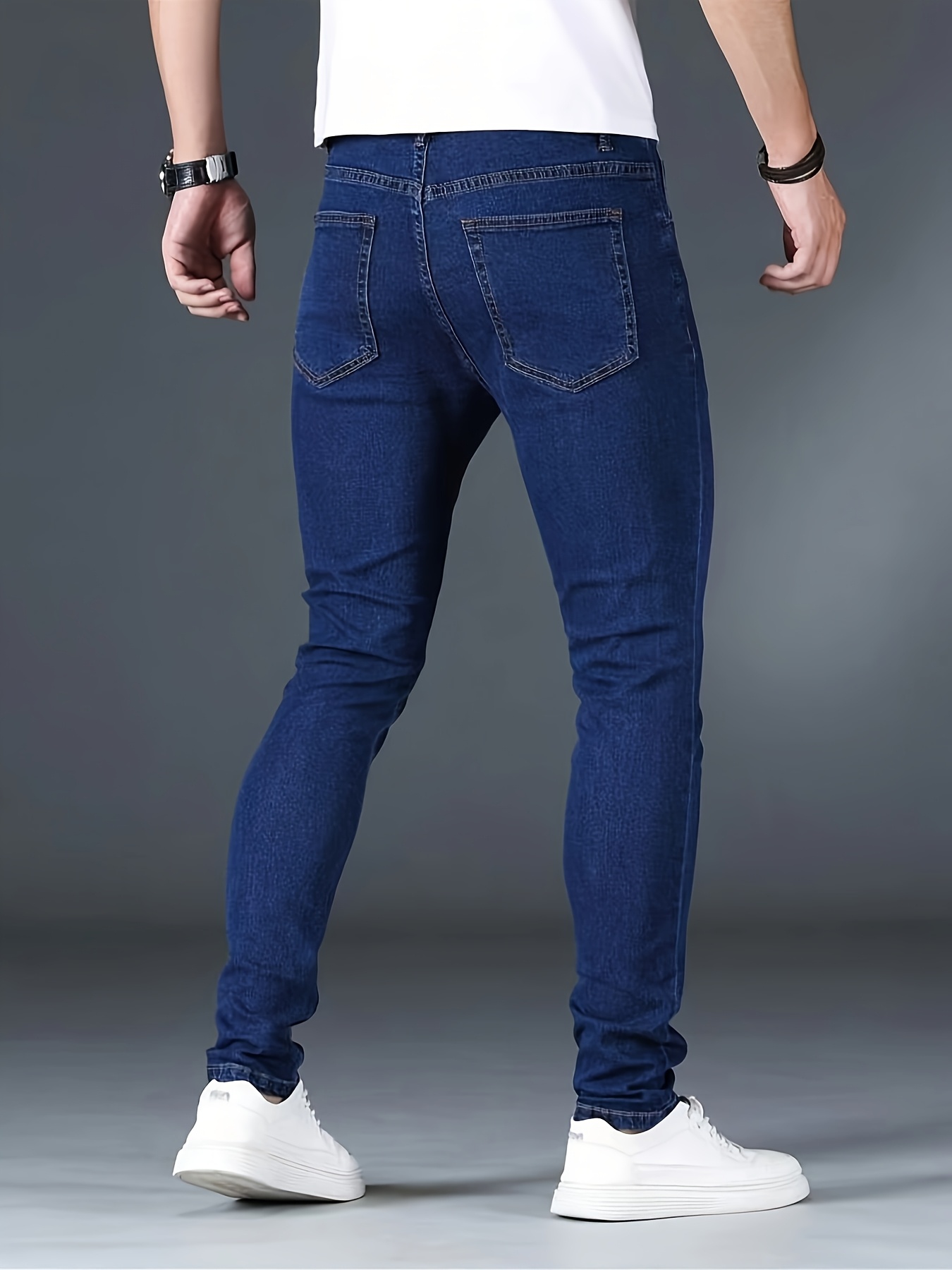 Men's Casual Slim Fit Classic Curved Pocket High Stretch High-Quality Outdoor Jeans - Image 10