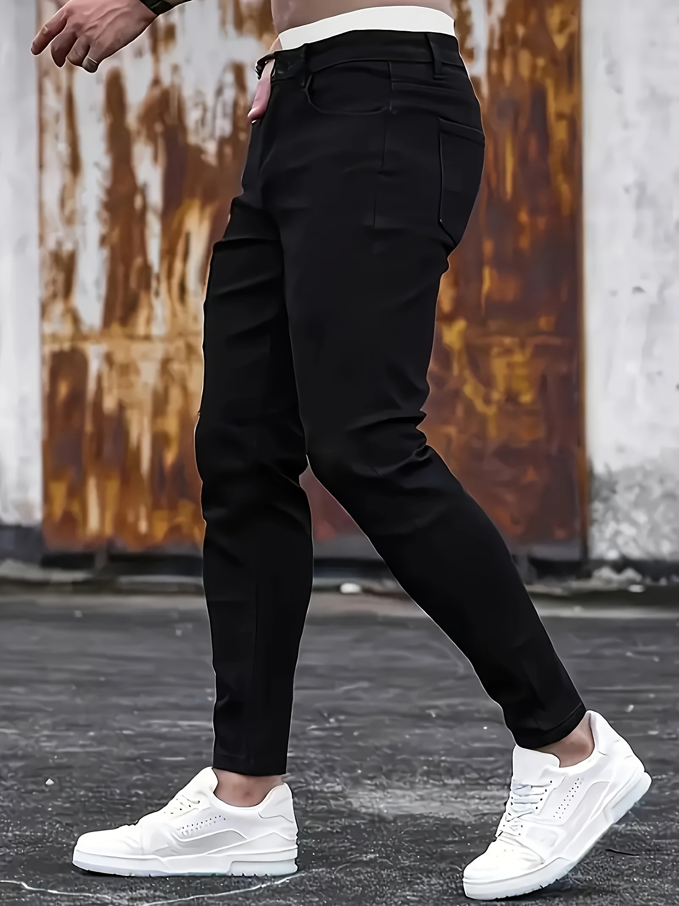 Men's Casual Slim Fit Classic Curved Pocket High Stretch High-Quality Outdoor Jeans - Image 9