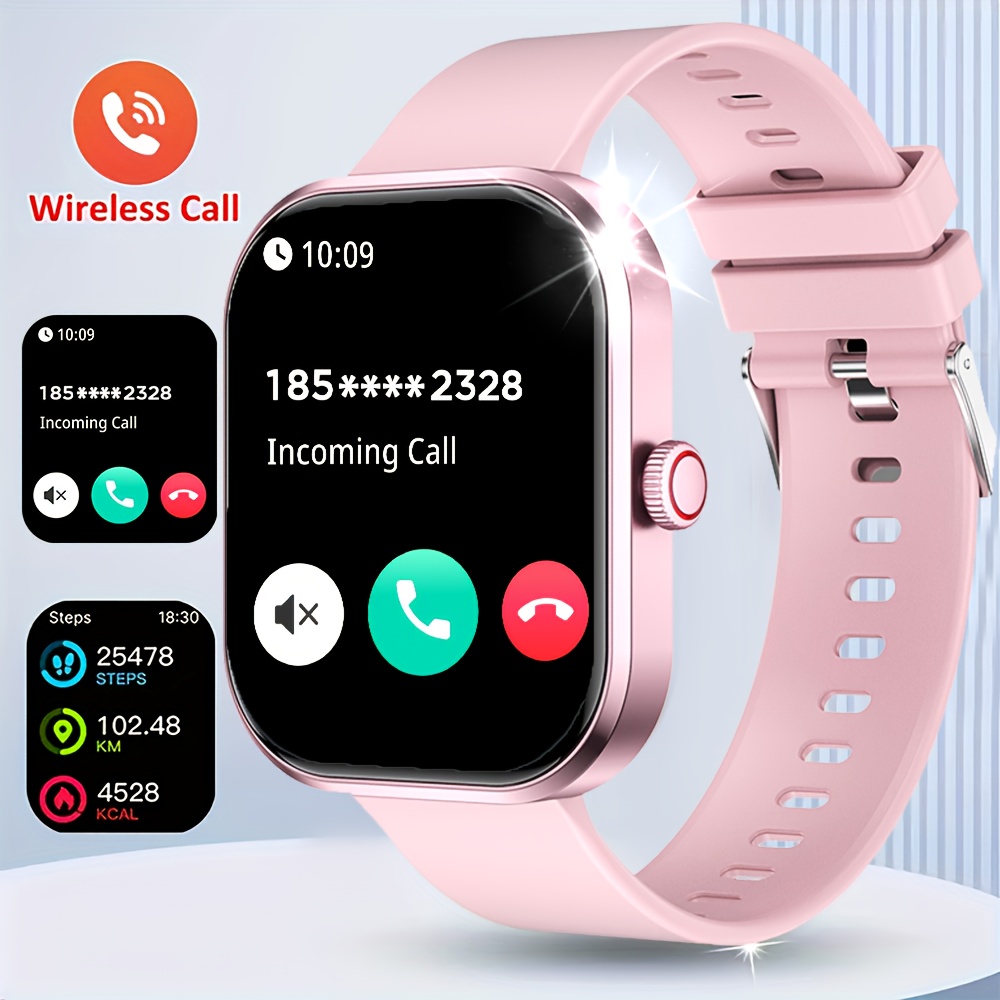 2025 New Unisex Smartwatch Gift, 2.01-Inch Full Touchscreen Smartwatch with Calling/Answering, 100+ Exercise Modes, Pedometer, Distance, Calories