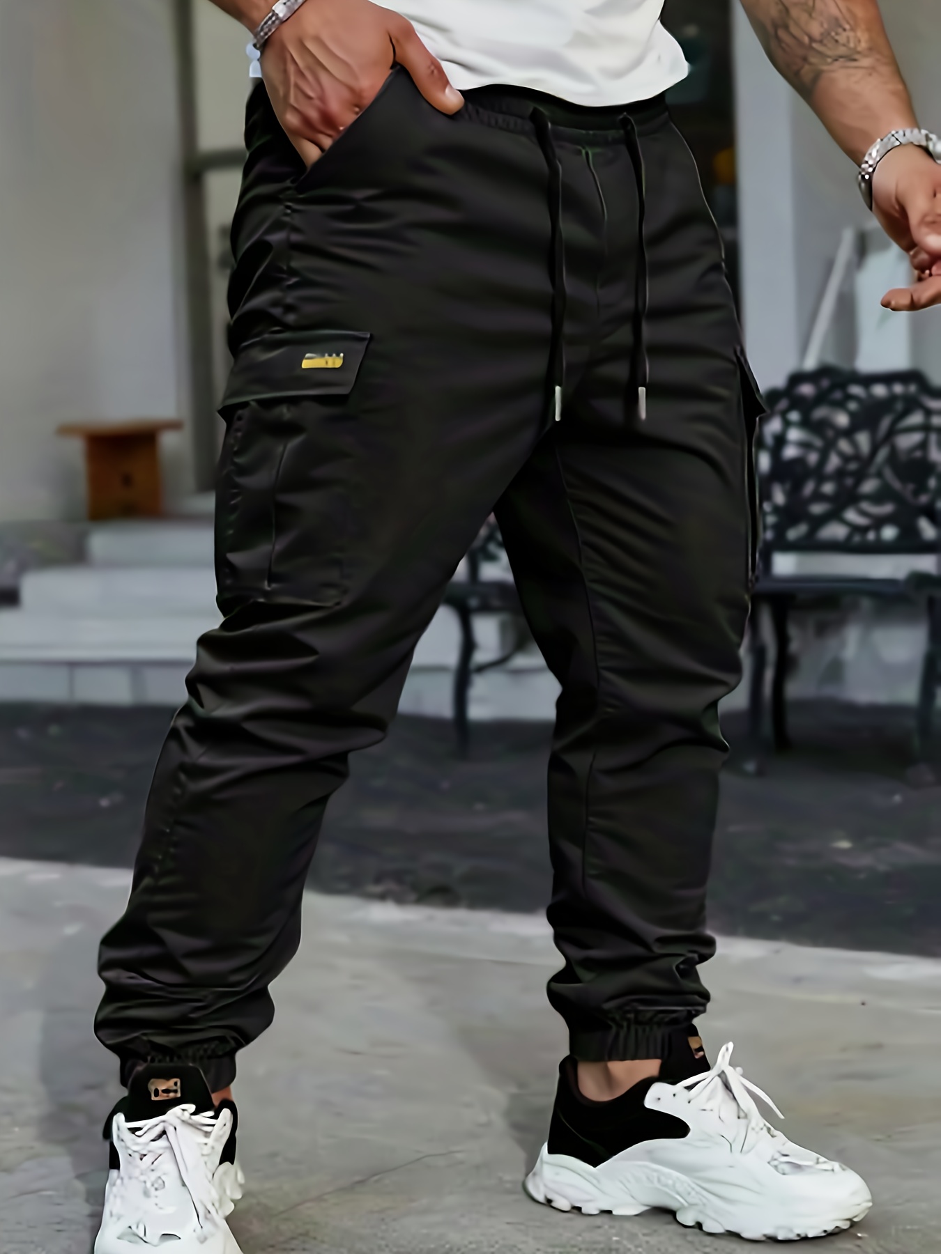 Men's Heavy-Duty Pants - Tapered Trousers with Cuffed Ankle, Straight-Leg Fit (No Stretch) for Casual & Professional Wear, Winter Warmth - Outdoor/Office/ Pants (Solid Color, Regular Length) - Durable Trousers for Men