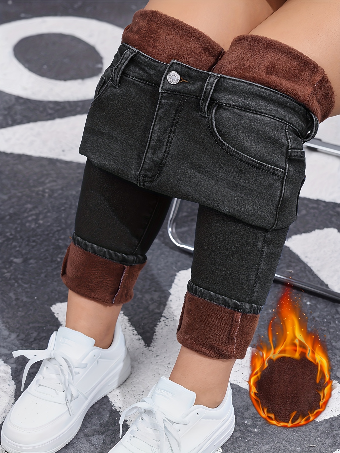 Women's Denim Pants Long Pants High Stretch Skinny Jeans (Color : Dark Wash, Size : Medium)