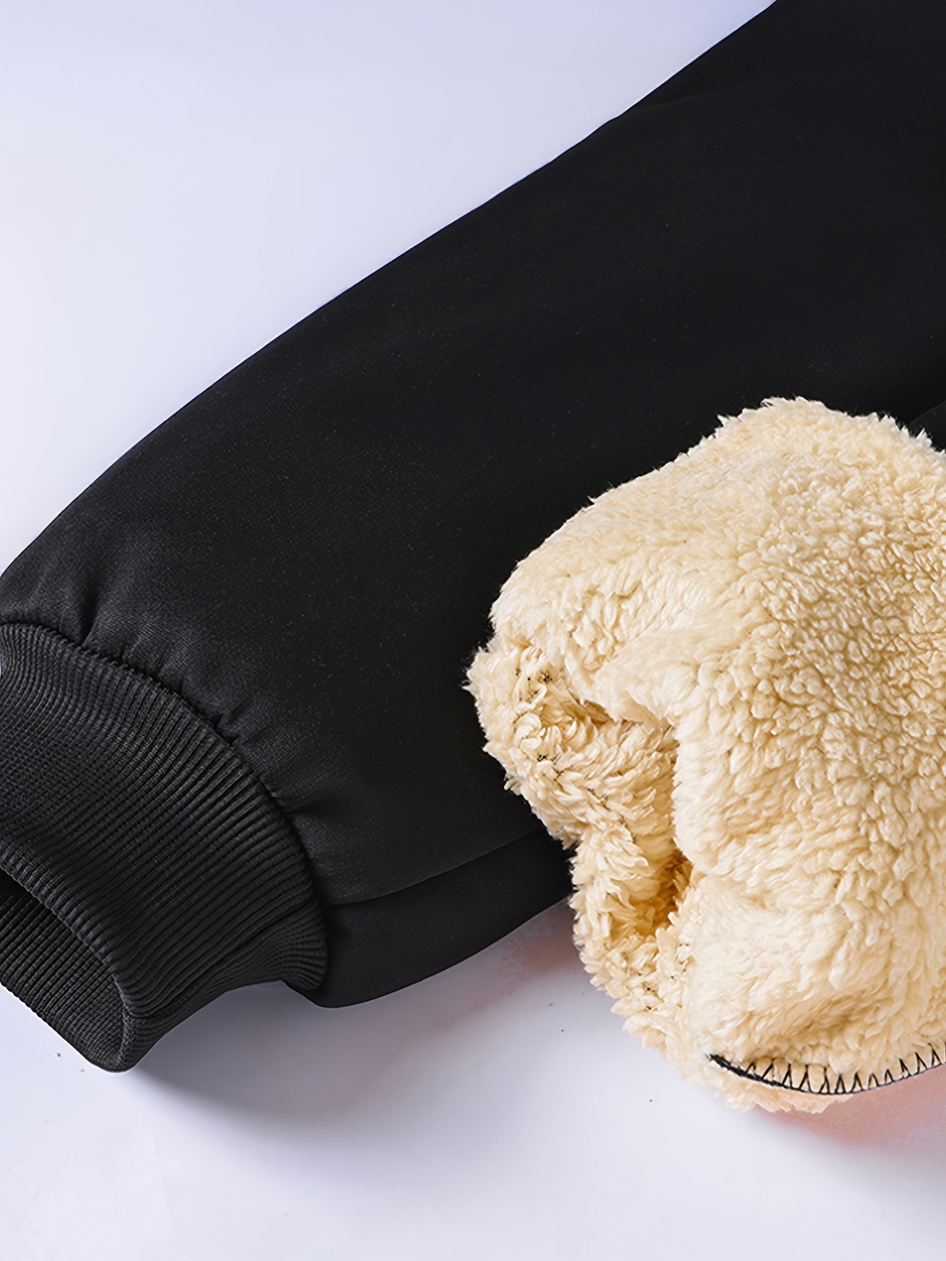 Comfortable Fleece-Lined Men's Casual Joggers - Durable Sweatpants with Drawstring Waist for Spring, Fall & Winter