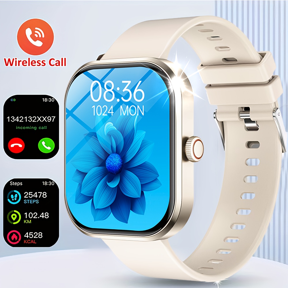 2025 New Unisex Smartwatch Gift, 2.01-Inch Full Touchscreen Smartwatch with Calling/Answering, 100+ Exercise Modes, Pedometer, Distance, Calories