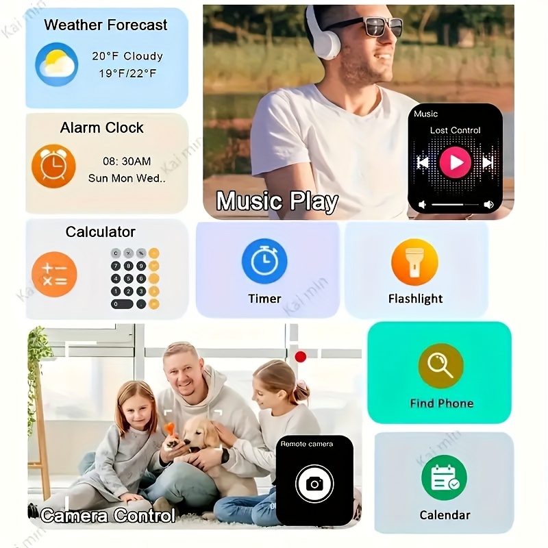 The Collision Of Technology And Fashion, The Smart Life On The Wrist, Improves The Quality And Convenience Of Life And Work, Helps Athletes Break Through Limits, And Is The Best Gift for Family, Loved Ones, And Elders!