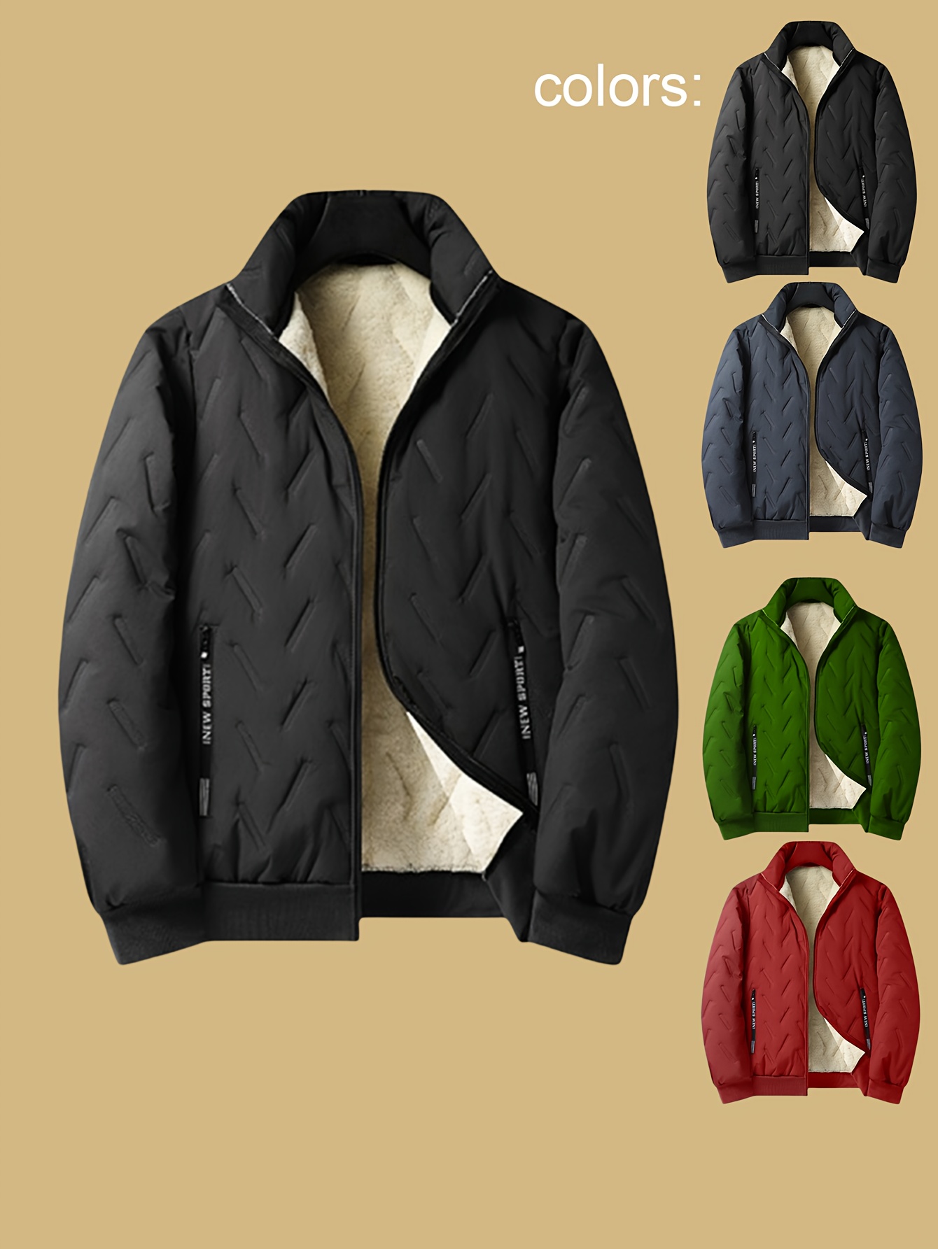 1 Men's New Autumn/Winter Thickened Hooded Jacket, Essential Thickened Jacket for Men, -Lined Windproof Warm Casual Workwear Coat - Image 4