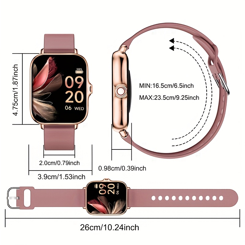 Unisex Smart Watch - Wireless 5.0 | Compatible with Iphone And Android, USB Charging, Fashionable Design, Colorful Display, Durable Silicone Strap, Perfect Gift for Any Occasion, Fitness Tracker, Modern Wearable Device