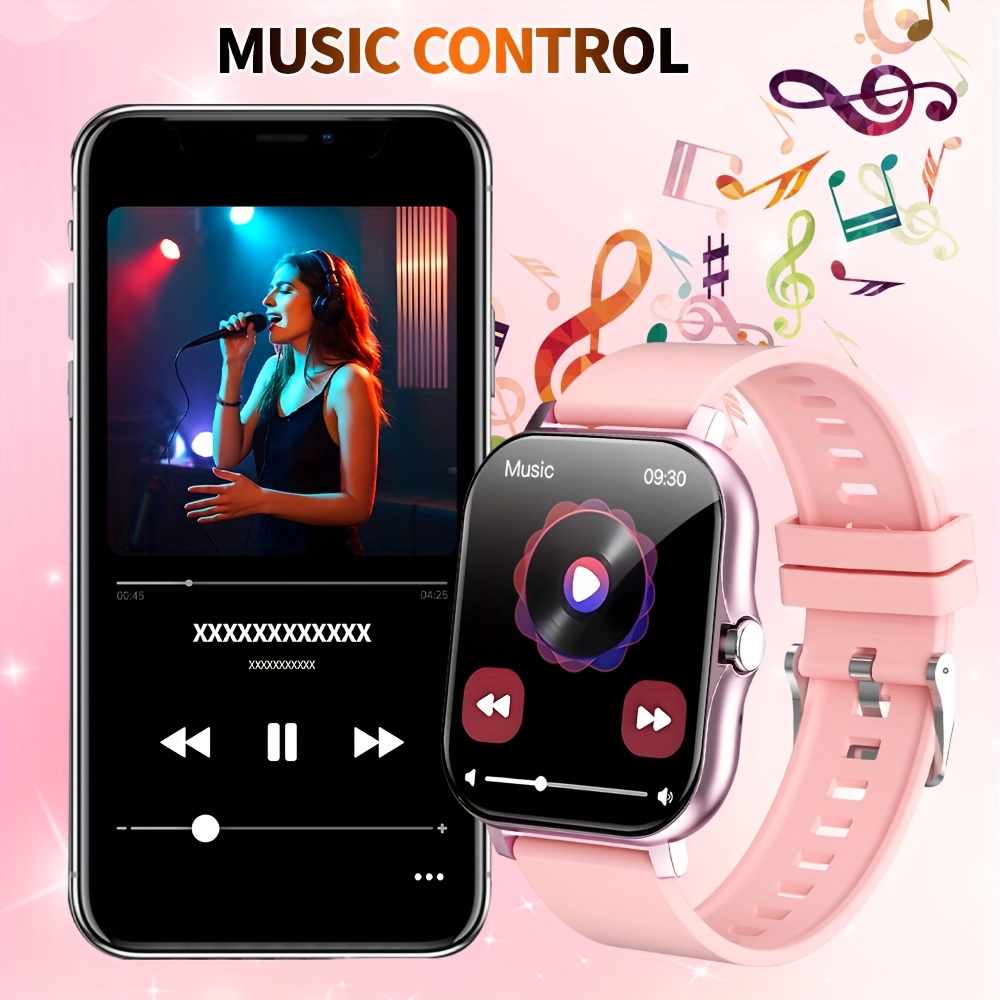 Fashion Sport Smart Watch | USB Charging, Non-water Resistant, TFT Screen, 4.65cm Dial, Deployant Clasp, Wireless, Rechargeable Battery, Ideal for Easter, Thanksgiving, Christmas, Halloween, Father'S Day - AZRTL