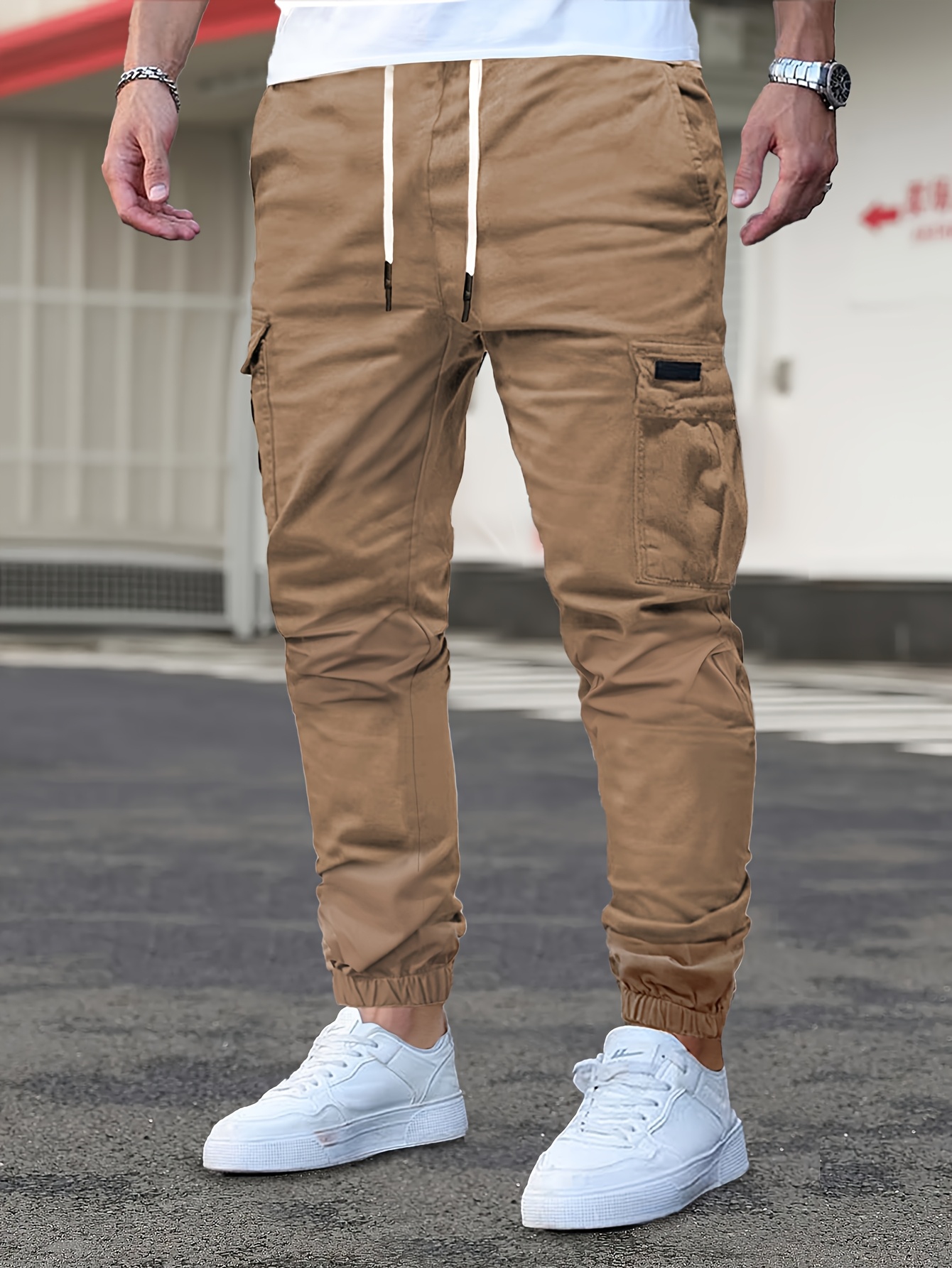 Men's Cargo Pants - Non-Stretch Fabric with Multiple Utility Pockets, Adjustable Drawstring Waist, All-Season Casual Pants for Everyday & Formal Outfits - Ideal Gift for Men (Birthday/Christmas) - Machine Washable, Versatile Outfit Pants, Durable Pants Construction, Classic Fit, Sturdy Material, Outdoor Enthusiasts
