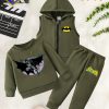 [Officially Licensed] Warner Bros Batman 3pcs Outfit Set - Hooded Vest + Long Sleeve Shirt + Pants | Winter Upgrade for Boys 0-12 Years | Superhero | School, Party & Casual Attire | Durable Kids Clothing | Perfect Christmas/ Birthday Gift, Perfect for Outdoor