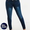 [Denim Print/Imitation Denim] Women's Elegant Stretch Imitation Denim Leggings - Slim-Fit All-Season High-Waisted Pants with Belt-Like Button Closure, Machine Washable Comfortable Tapered Design for Casual & Formal Outfits, Durable Casual Attire (Non-See-Through, Wrinkle-Resistant) - Adult Women's Fashion